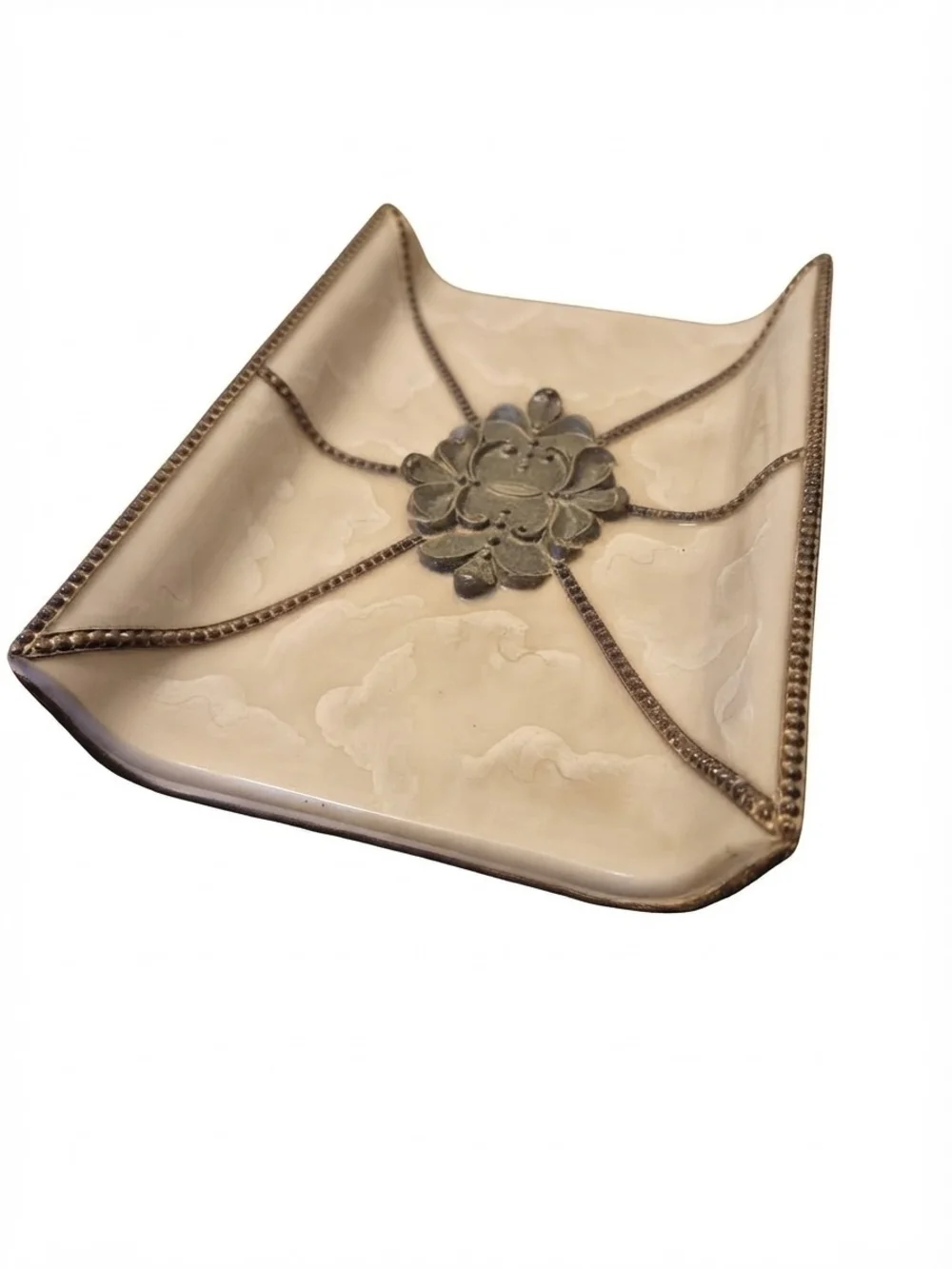 Vintage Croscill Romanza Guest Towel Holder Vanity Tray (0311)